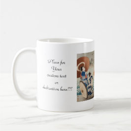 Vintages ukiyo-e japanische Damen mit Tasse