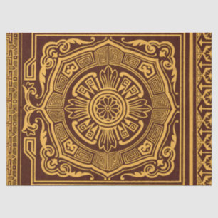 Vintages und braunes japanisches Dekorationsmuster Seidenpapier