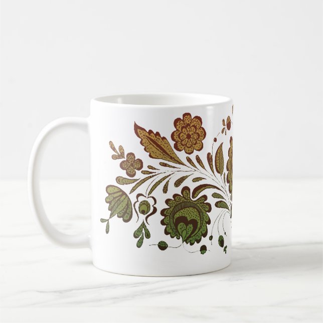 Vintages Ungarisches Folkart Kaffeetasse (Links)