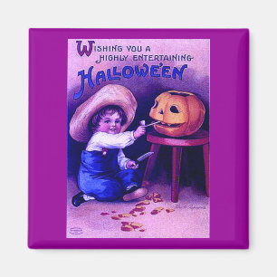 Vintages unterhaltsames Halloween Magnet