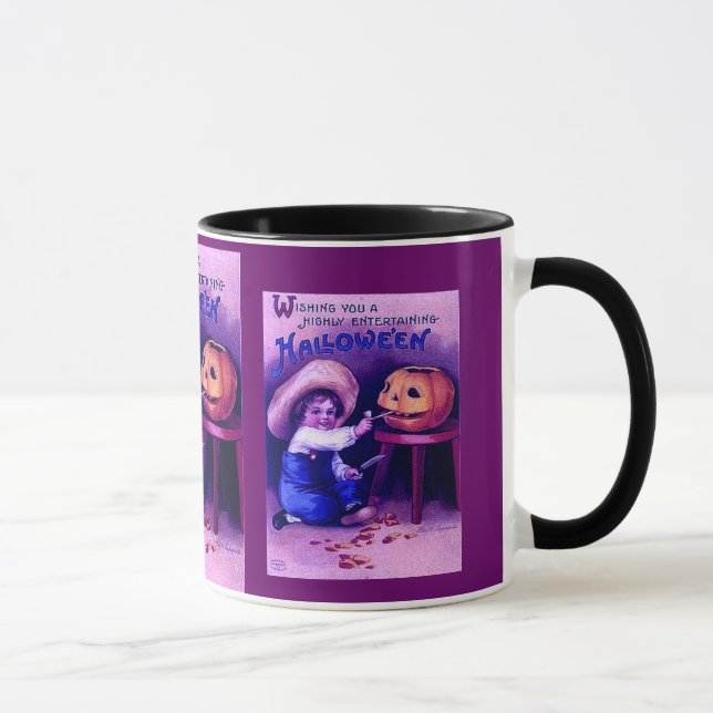 Vintages unterhaltsames Halloween Tasse (Rechts)