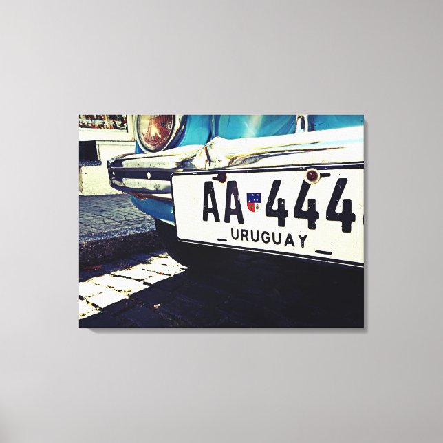 Vintages Uruguay Car Südamerika Leinwanddruck (Vorderseite)