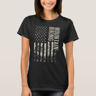Vintages US-amerikanisches Flag Mountainbiking T-Shirt