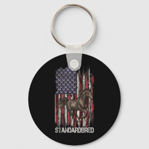 Vintages US-amerikanisches Flag-Standardpferd Love Schlüsselanhänger