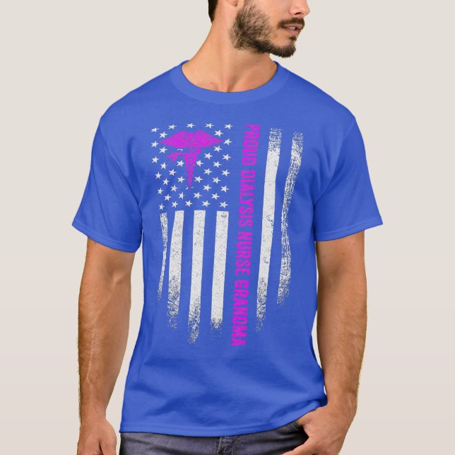 Vintages US-amerikanisches Flaggennetz Proud Dialy T-Shirt (Vorderseite)