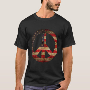 Vintages US-amerikanisches Flaggenzeichen 4. Juli T-Shirt