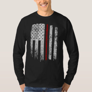 Vintages US-amerikanisches Rotes Flutrot-Flag Weiß T-Shirt