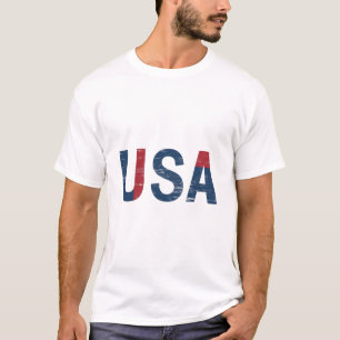Vintages US-Textdesign - gestörter und abgenutzter T-Shirt