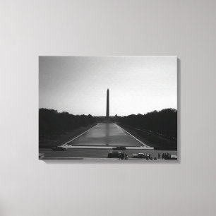 Vintages US-Washington-Denkmal Leinwanddruck