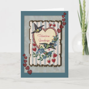 Vintages Valentin Feiertagskarte