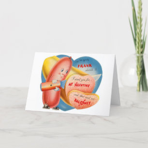 Vintages Valentin - Frank sein, Feiertagskarte