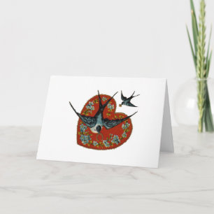 Vintages Valentin - Liebe über große Entfernungen, Feiertagskarte