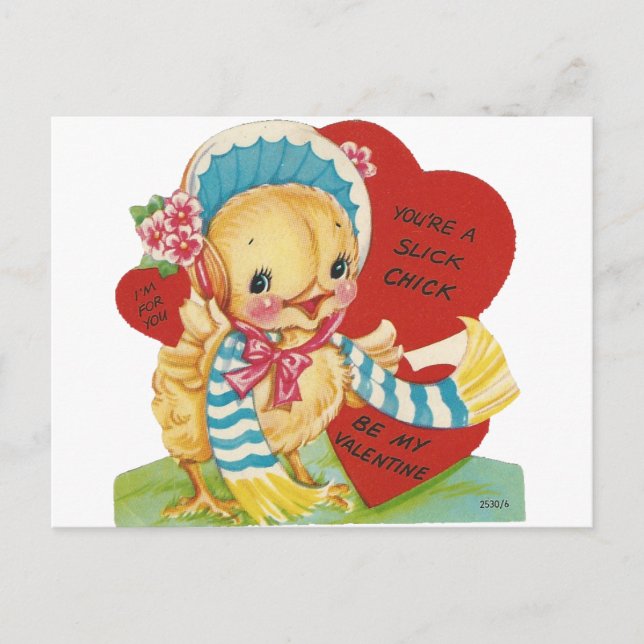 Vintages Valentine Feiertagspostkarte (Vorderseite)