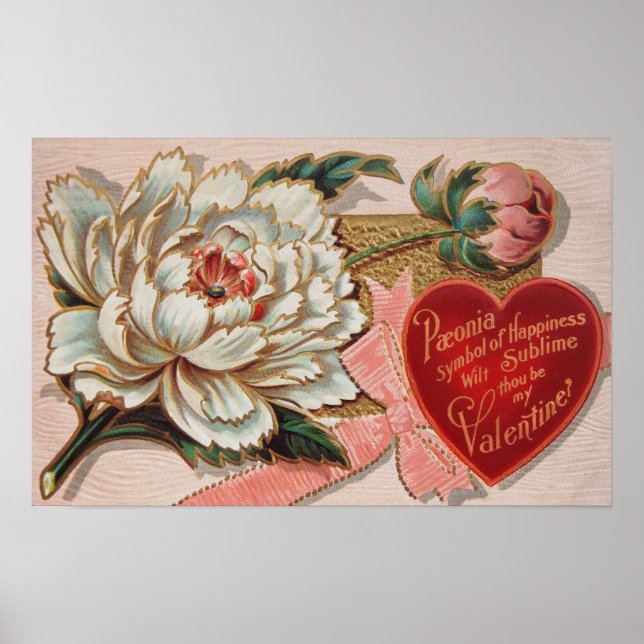 Vintages Valentinposter Poster (Vorne)
