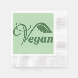 Vintages Veganes Logo-Leaf Serviette
