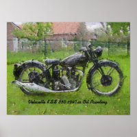 Vintages Velocette KSS Motorrad Ölfarbe