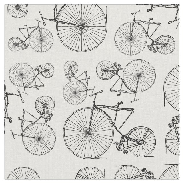 Vintages Velocipede Fahrrad Stoff (Nahaufnahme)