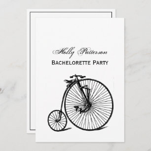 Vintages Velocipede Penny Farthing Fahrrad Einladung