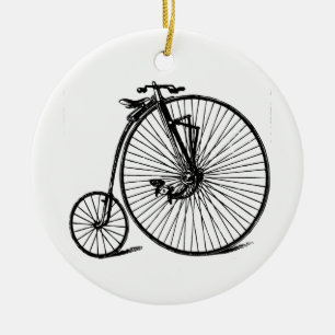 Vintages Velocipede-Penny-Farthing-Fahrrad-Fahrrad Keramikornament