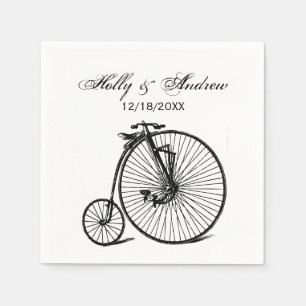 Vintages Velocipede Penny Farthing Fahrrad Serviette