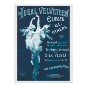 Vintages Velvet-Werbeplakat Poster