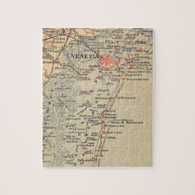 Vintages Venedig - Italien Karte Puzzle (Vertikal)