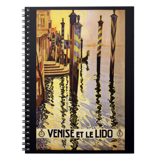 Vintages Venedig-Italien-Notebook Notizblock (Vorderseite)