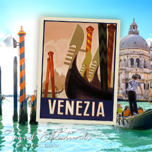 Vintages Venedig Italien Reisen Postkarte
