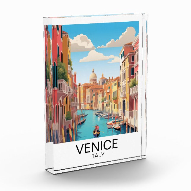 Vintages Venedig - Italien Reisende Kunstwerke Fotoblock (Links)