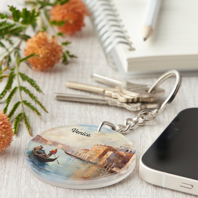 Vintages Venedig Italien Schlüsselanhänger (Vorderseite rechts)