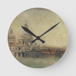 Vintages Venedig, Madonna della Salute Kirche Runde Wanduhr