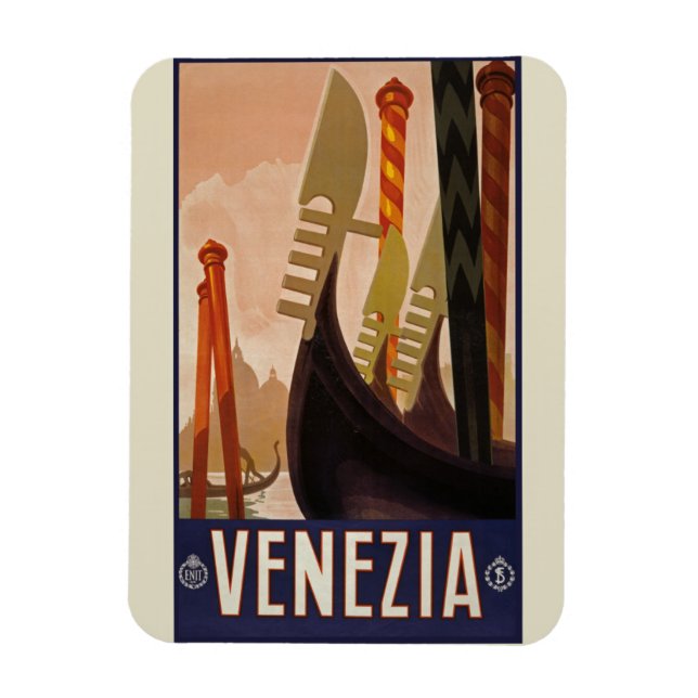 Vintages venezianisches Poster - Italien Magnet (Vertikal)
