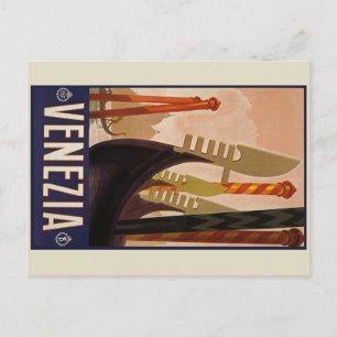 Vintages venezianisches Poster - Italien Postkarte