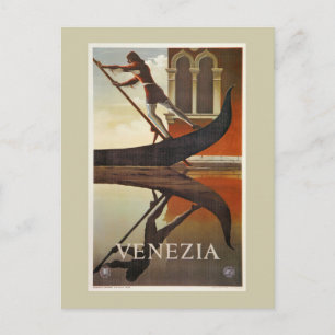 Vintages venezianisches Reiseplakat Postkarte