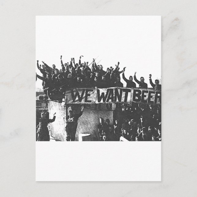 Vintages Verbot Bierschwarz-weiß 1920 Postkarte (Vorderseite)