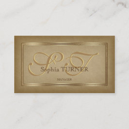 Vintages, vergoldetes, altes Papier Visitenkarte