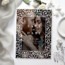 Vintages Verzierter Rahmen Classic Wedding Foto