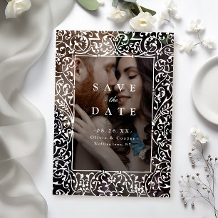 Vintages Verzierter Rahmen Classic Wedding Foto Save The Date