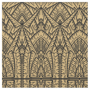 Vintages Verziertes Art Deco Muster Stoff