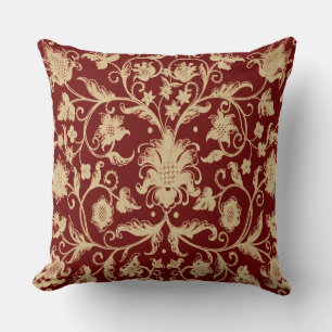 Vintages verziertes Blumenmuster Kissen