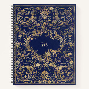 Vintages Verziertes Gold Notizbuch