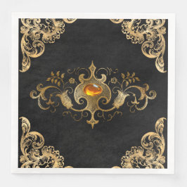 Vintages Verziertes Gold Serviette