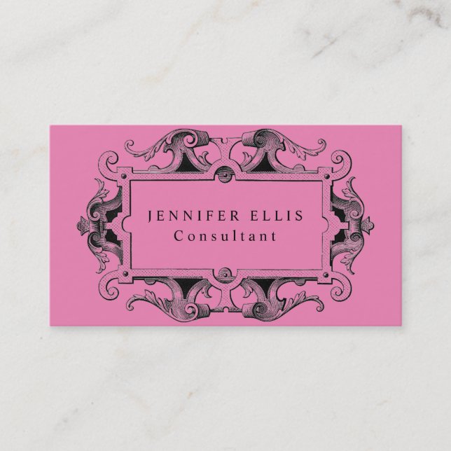 Vintages Verziertes Muster Original Visitenkarte (Vorderseite)