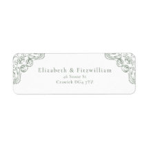 Vintages Verziertes Rahmen-Adressetikett