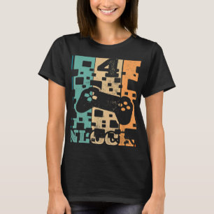 Vintages Videospiel Stufe 4 Unverriegelter 4. Gebu T-Shirt
