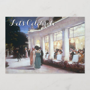 Vintages Viktorianisches Abendessen Party Einladung