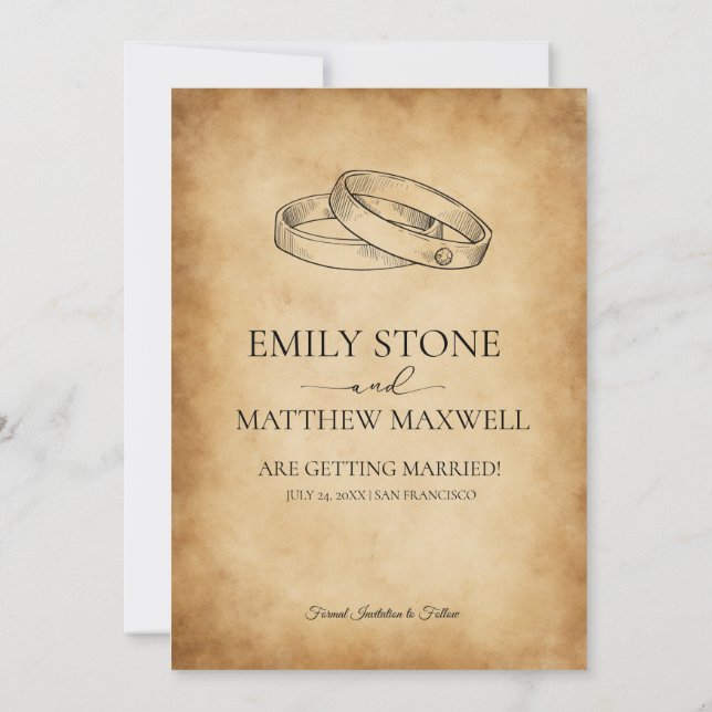 Vintages Viktorianisches Altpapier Hochzeit RSVP Einladung (Rückseite)