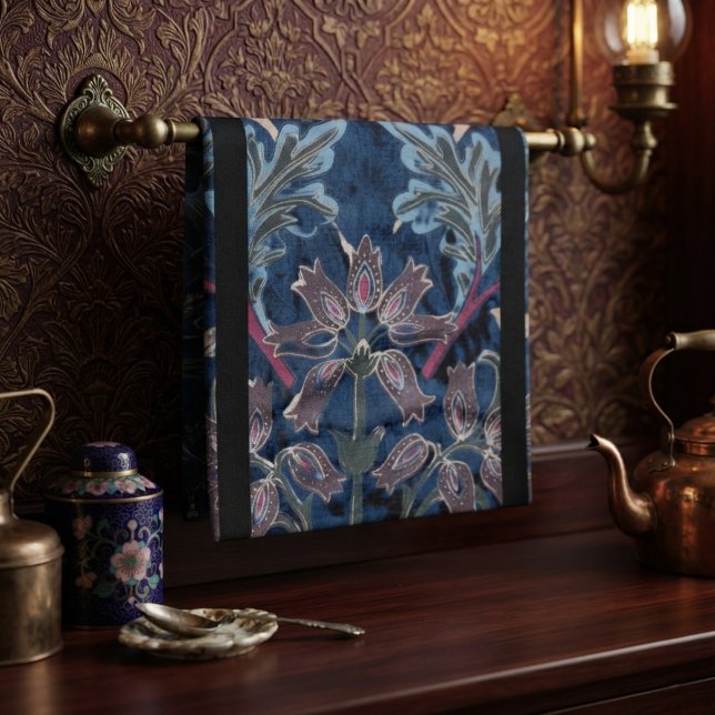 Vintages Viktorianisches Blaues Velvet Geschirrtuch (Von Creator hochgeladen)