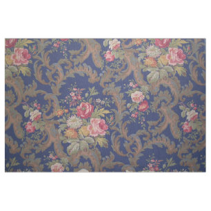 Vintages Viktorianisches Blumenchintz Stoff