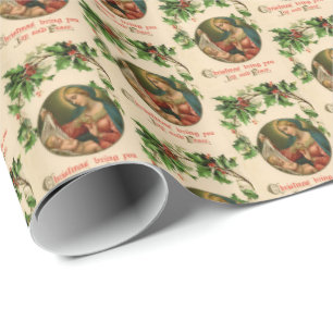 Vintages Viktorianisches Christkind Geschenkpapier